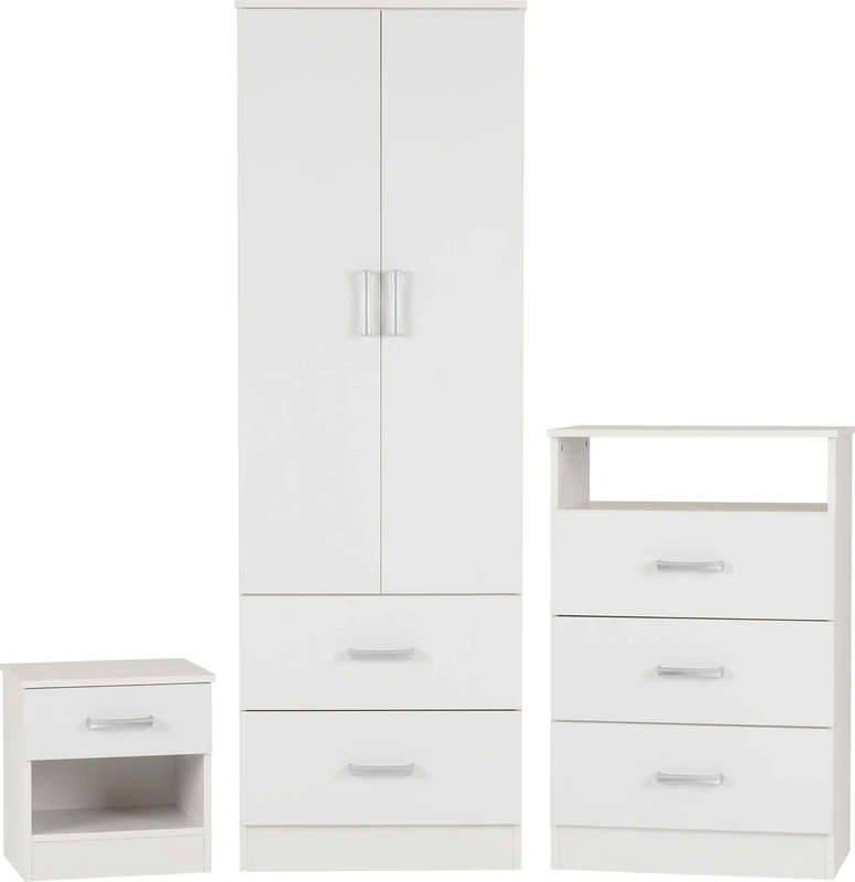 Seconique Polar Bedroom Set in White - Image 1