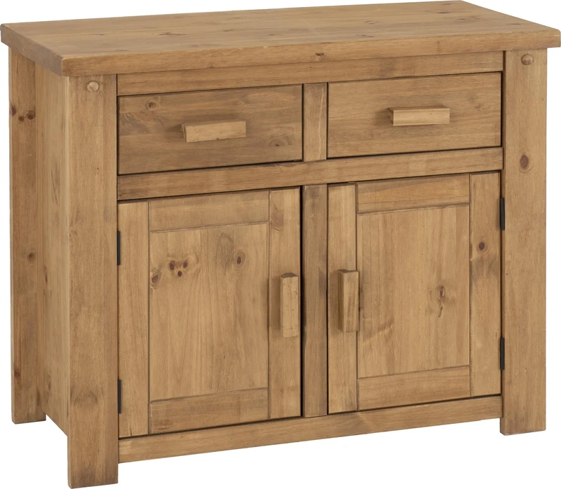 Seconique Tortilla 2 Door 2 Drawer Sideboard in Distressed Waxed Pine