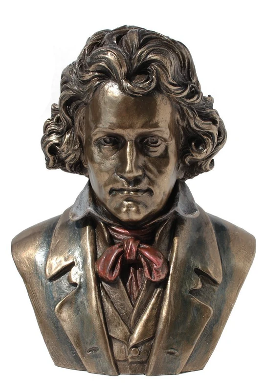 Veronese Design Ludwig Van Beethoven Bust Cold Cast Resin Antique Bronze Finish Statue Realistic Figurine