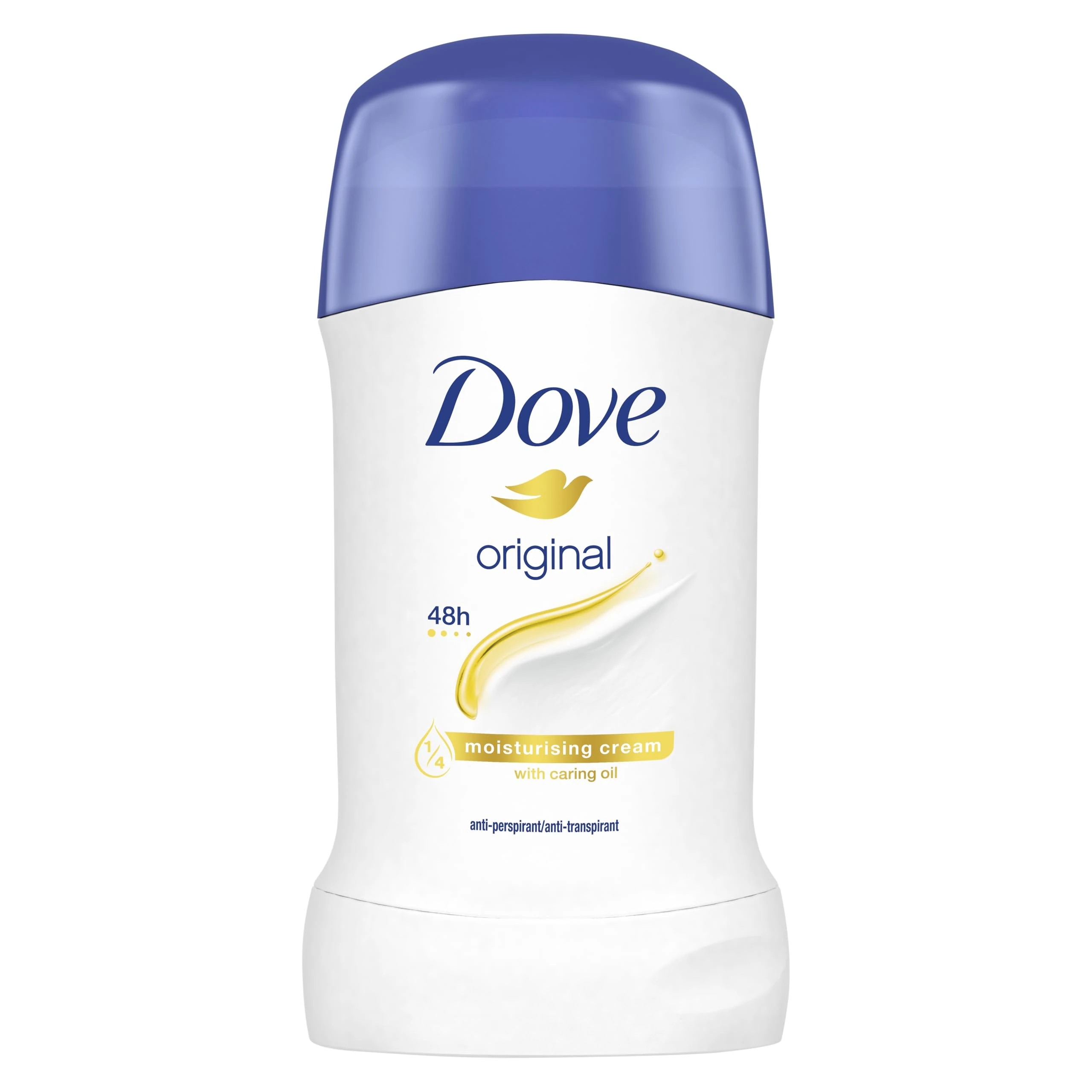 Dove Original Anti-Perspirant Deodorant ¼ moisturising cream with 100% natural caring oil Stick for 48-hour odour protection 6x 40 ml