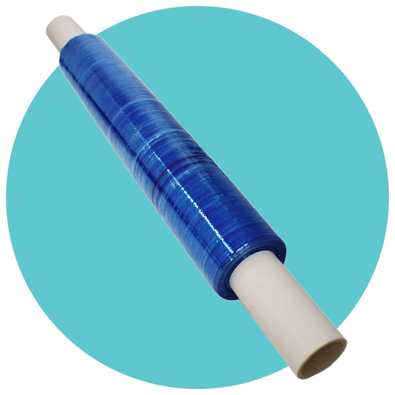 Triplast 400mm Extended Core Blue Pallet Stretch Wrap - Extra Long Rolls, 17mu Thick - Plastic Shrink Wrap & Industrial Cling Film for Removals & Warehouse Packaging Use (6 Rolls)