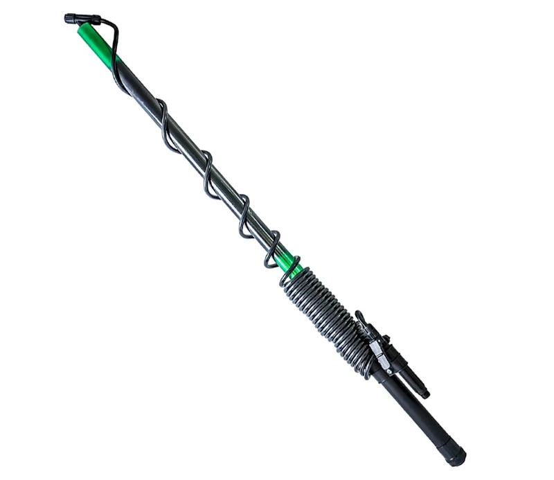 Telescopic Lance for Overhead Spraying - 5.4m - Made from Fibreglass - Foldable in Sections - Fits Most Sprayers - Garden and Outdoor Areas - Made in Europe, Black