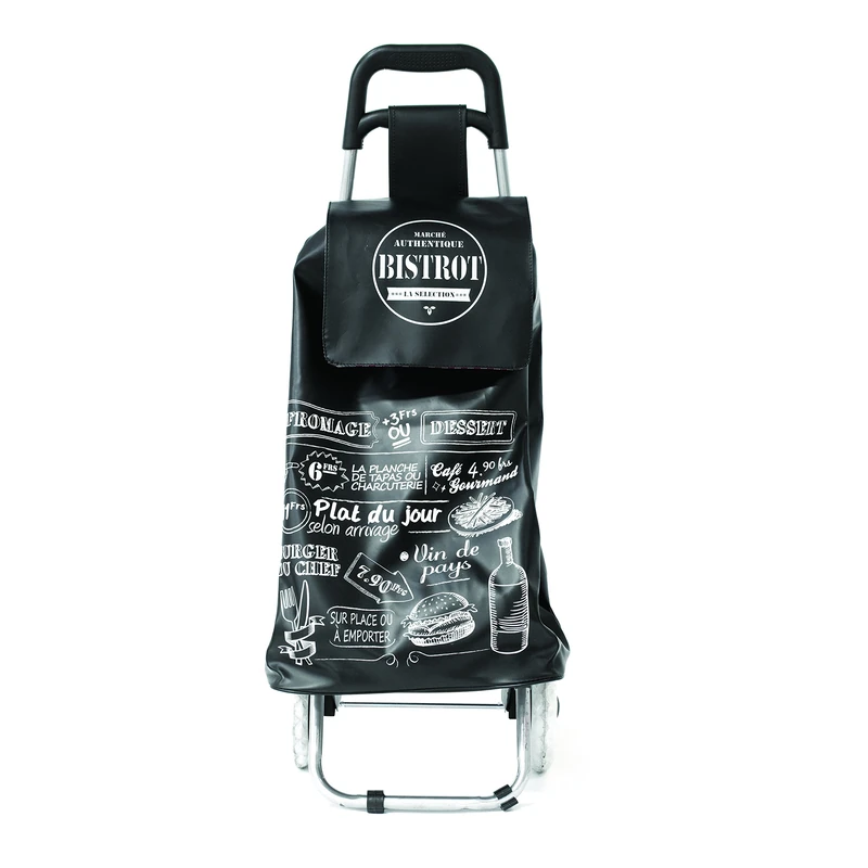 Totally Addict sh1520 Chariot Race Bistro PVC, Metal/Black/Taupe, 35.5 x 32.5 x 94.5 cm