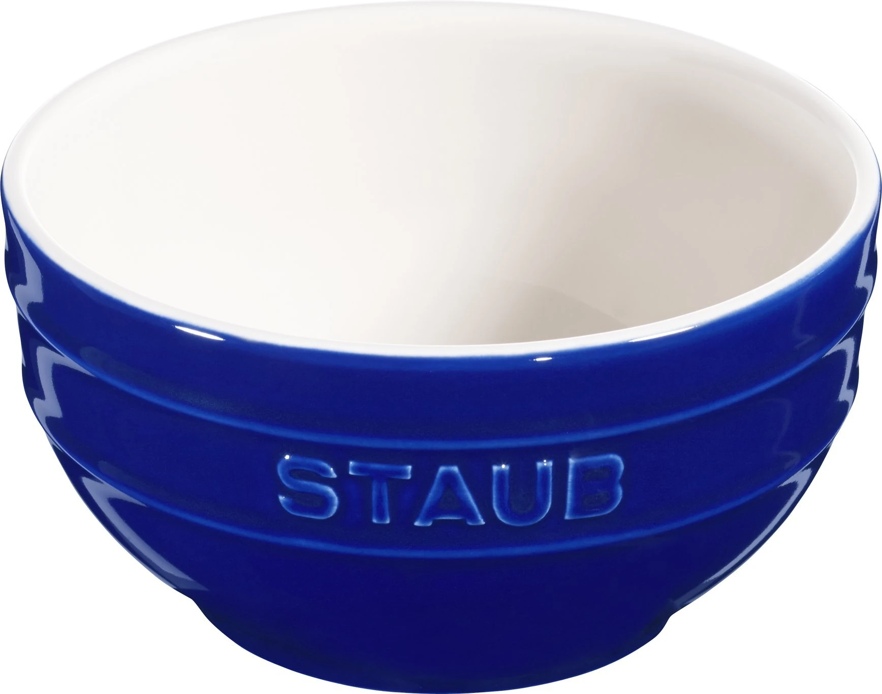 STAUB Set of 6 ceramic bowls, fruit bowls, round, dark blue, 14 cm
