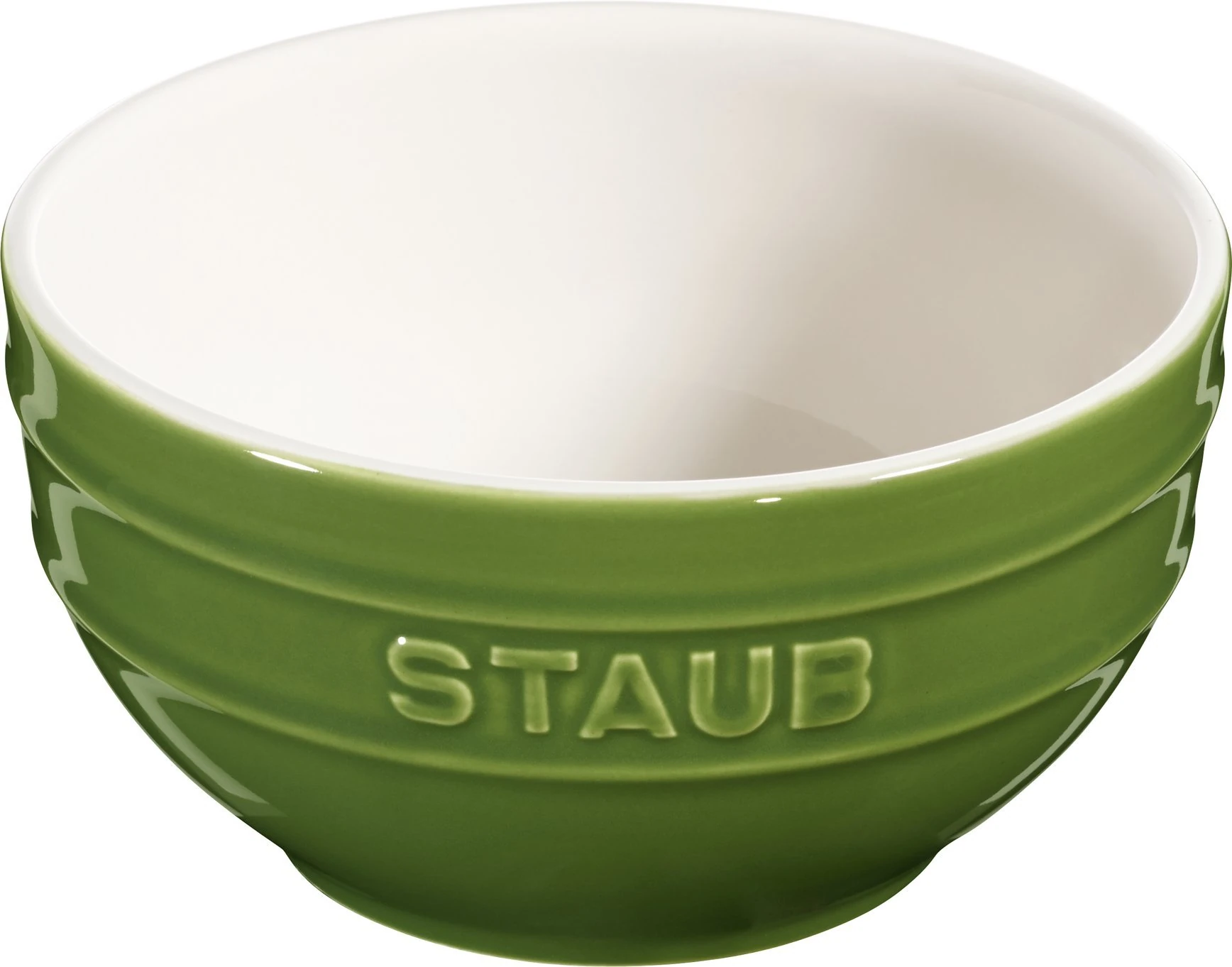 STAUB Set of 6 ceramic bowls, fruit bowls, round, basil green, 14 cm