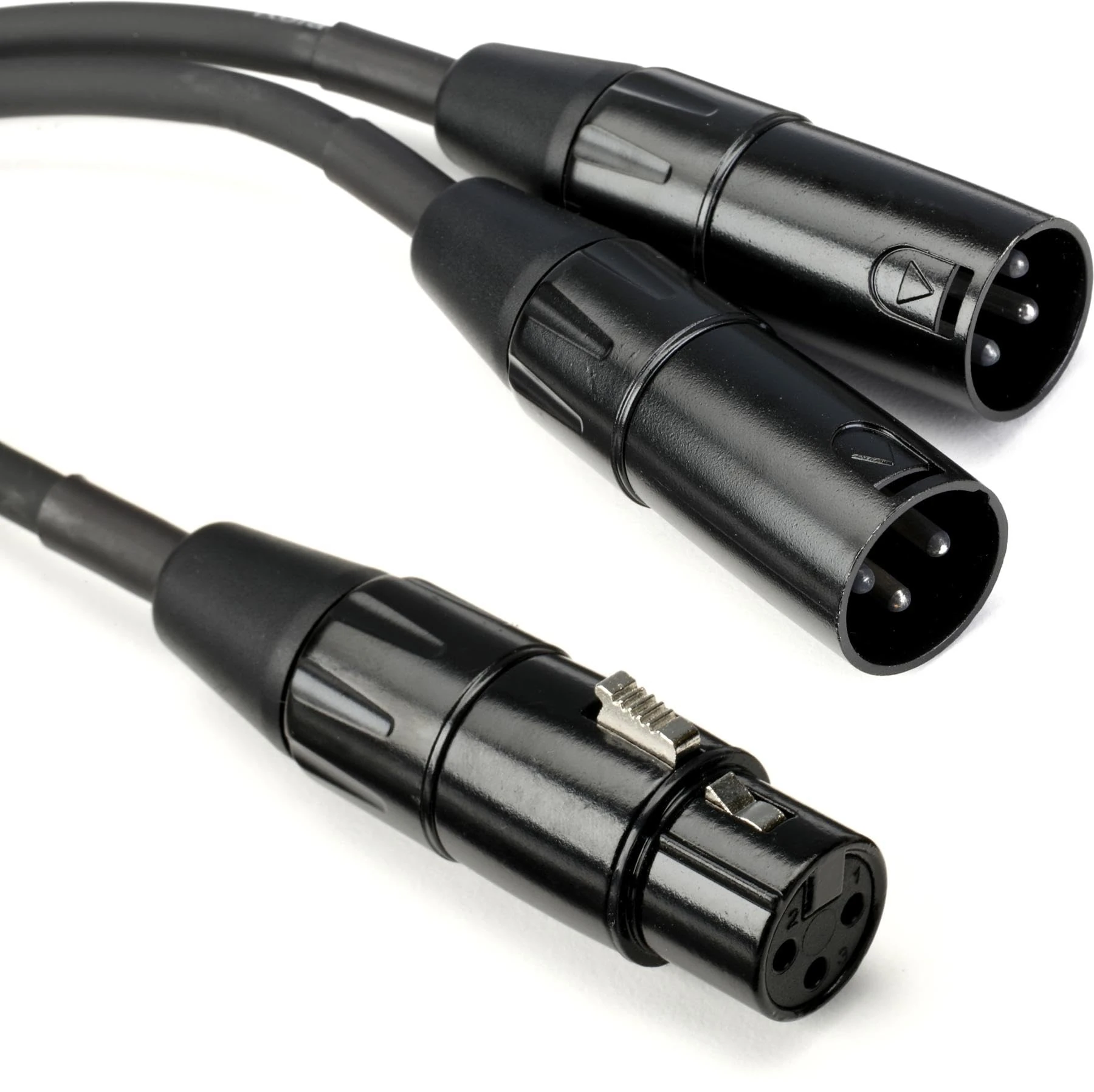 Roland Black Series Interconnect Cable, XLR (Female) to Dual XLR (Male), Y Cable, 6-Inch