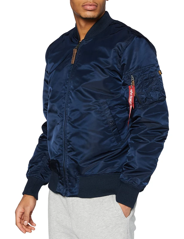 Alpha Industries Men's MA-1 VF 59 Long Bomber Jacket, Rep.Blue, S