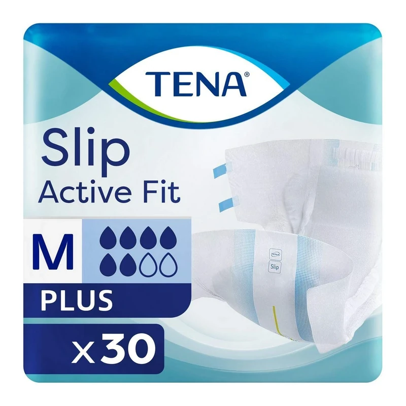 TENA Slip Active Fit Plus Medium (2165ml) 30 Pack Incontinence Protection