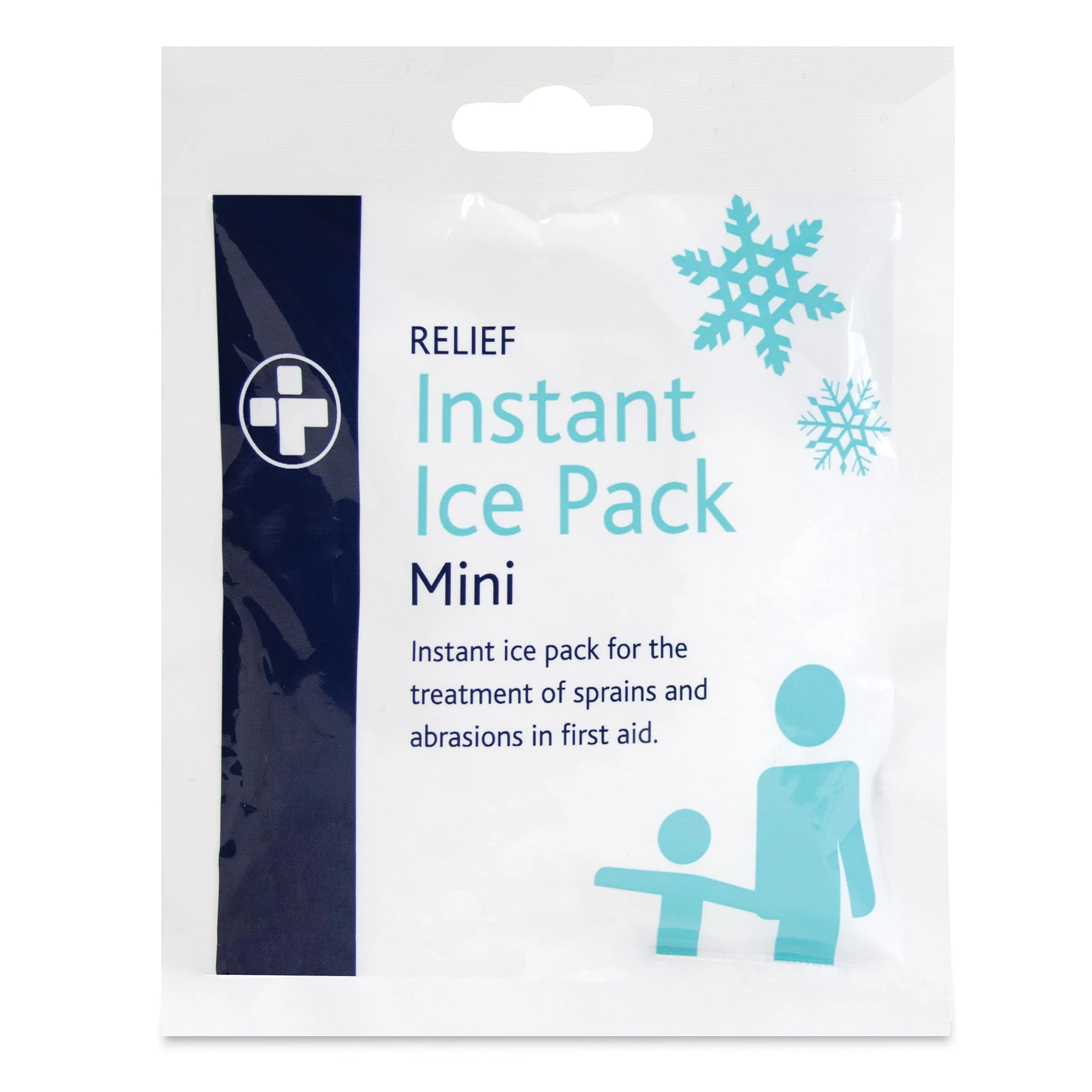 Reliance Medical 100g Relief Mini Instant Ice Pack - Disposable Cold Therapy Ice Packs, Instant Pain Relief for Back, Neck, Ankle, Sprains, Abrasions, Headaches and Toothache (Pack of 10)