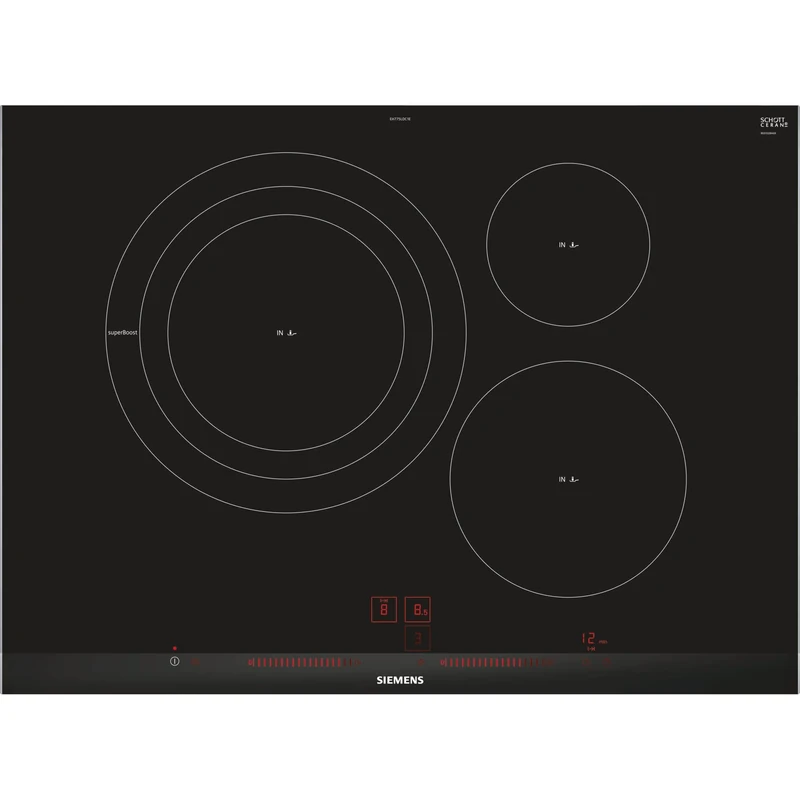 Siemens eh775ldc1e Integrated Black Induction Hob – Plate (Built-in, Induction, Black, Sensor, Top Front, 50/60 Hz)