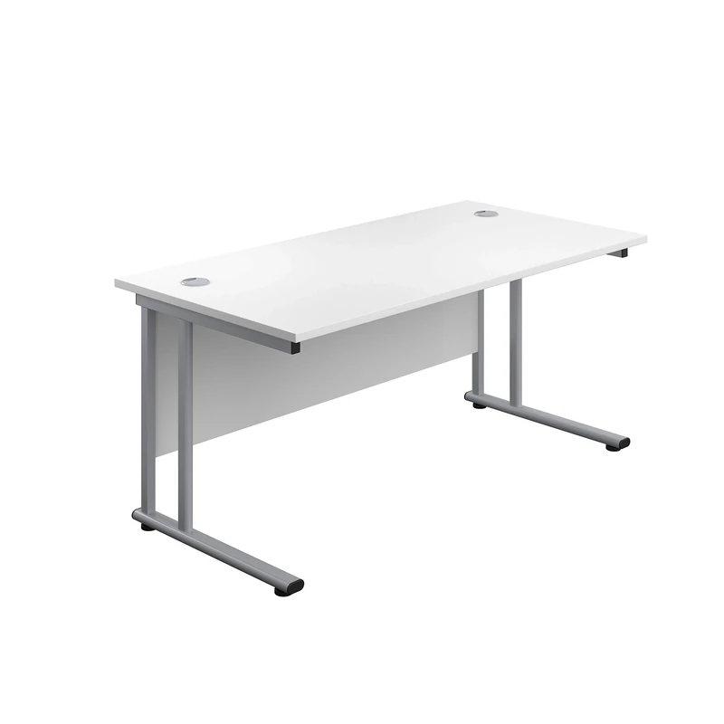 Office Hippo Heavy Duty Cantilever Desk - 140cm x 80cm White