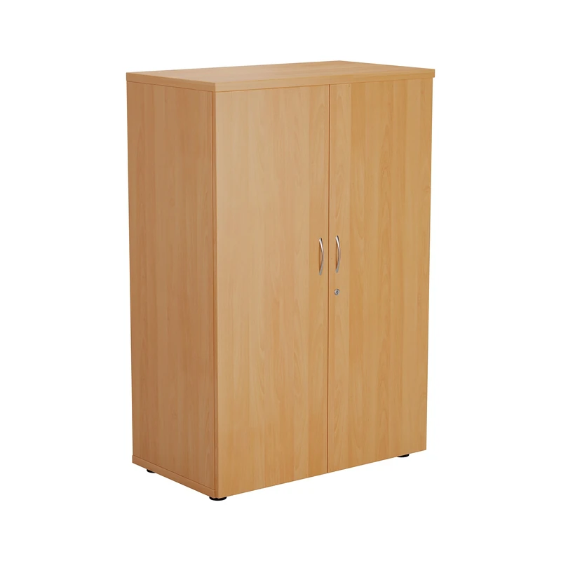 Office Hippo Cupboard With 3 Shelves, Lockable, Beech, 80 x 45 x 120 cm, OHF0008BE