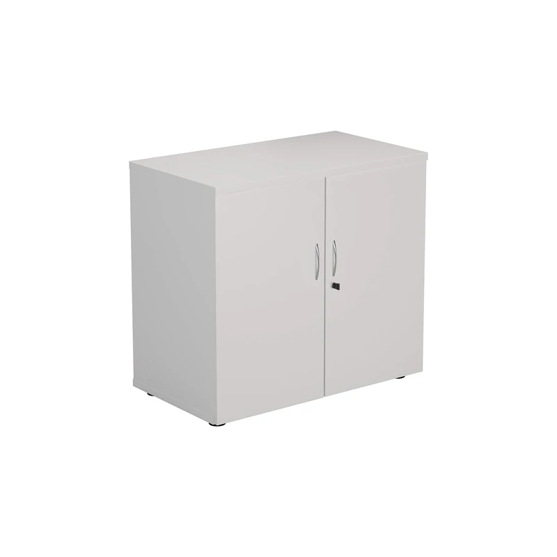 Office Hippo Desk High Cupboard, Lockable White, 80 x 45 x 73 cm