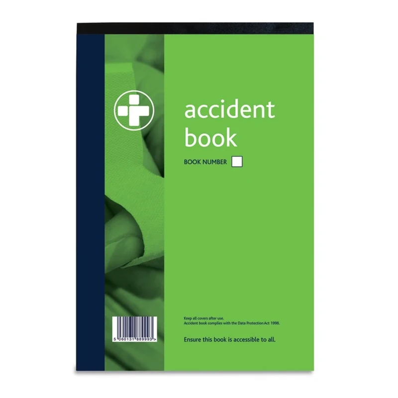 Reliance Medical A4 Accident Book - Mandatory For Workplaces, Data Protection Compliant, Clear Instructions On Use - Keep A Record Of Employee Injuries (Pack of 50)