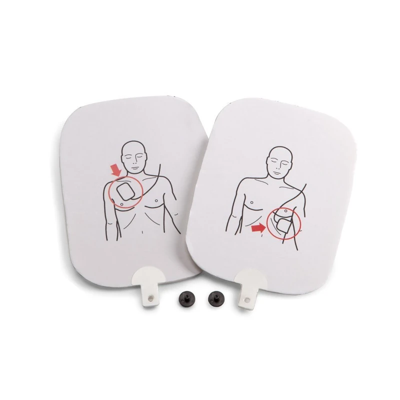 RELIANCE MEDICAL AED Ultra Trainer Adult Pad Set, Silicon Base, Clear Anatomical Placement Graphics, Intelligence CPR Defibrillation Pads. Adult Replacement Training Pad Set (2-Count)