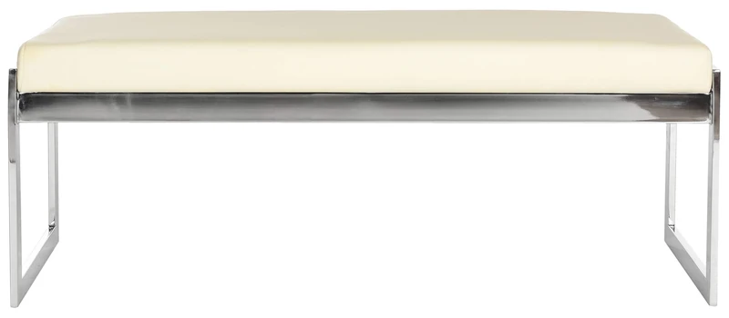 SAFAVIEH Contemporary Indoor Bench, in Creme, 45 X 110 X 40.13
