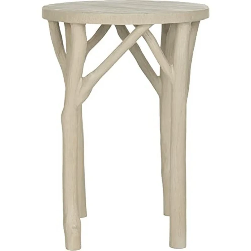 Safavieh Harper Round Wood End Table, Taupe