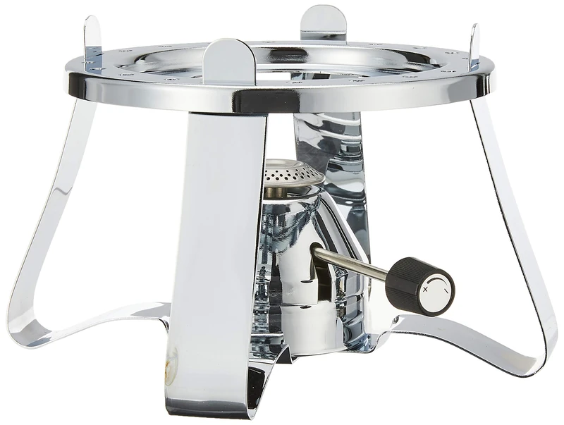 Bodum K11423-16 Pebo Stove with Built-In Gas Reserve Silver Stainless Steel 21.9 x 21.9 x 13.3cm - Image 1
