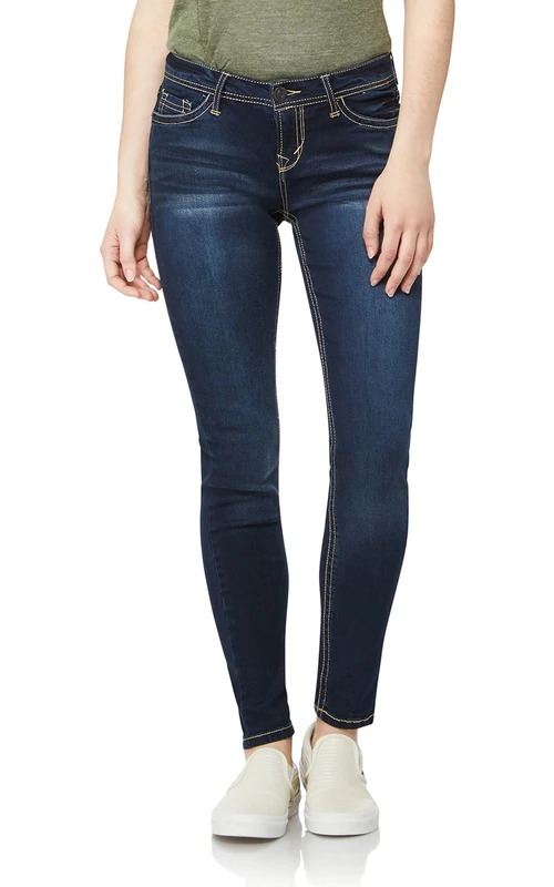 WallFlower Womens Juniors High Rise Irresistible Denim Jegging 11 Lake