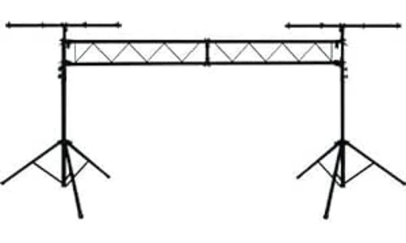 Audibax SLS30 | Truss Stand | Bridge Lights | Party Lighting | LED Spotlights Stand | Perfect for Clubs | Use for DJs | Adjustable Height | Easy to Install | 2 T Bars