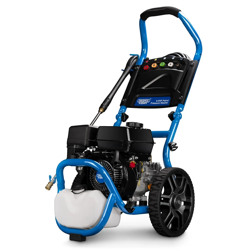 Draper Expert 2700 psi Petrol Pressure Washer - 186Bar - Home Car Driveway & Patio High Power Jet Wash Cleaner with Accessories