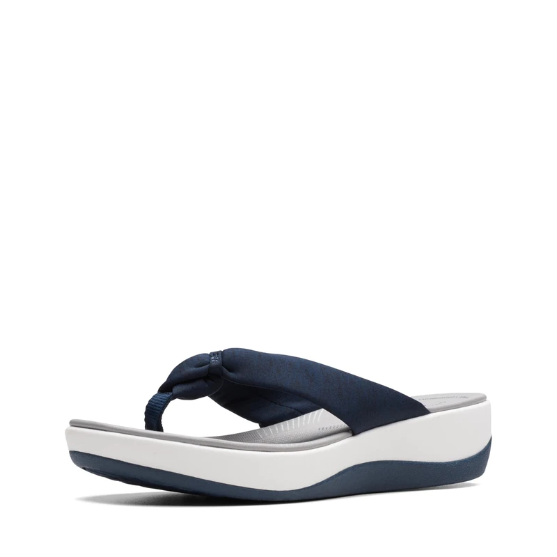 Clarks Women's Arla Glison Platform, Blue Fabric,4. 5 UK