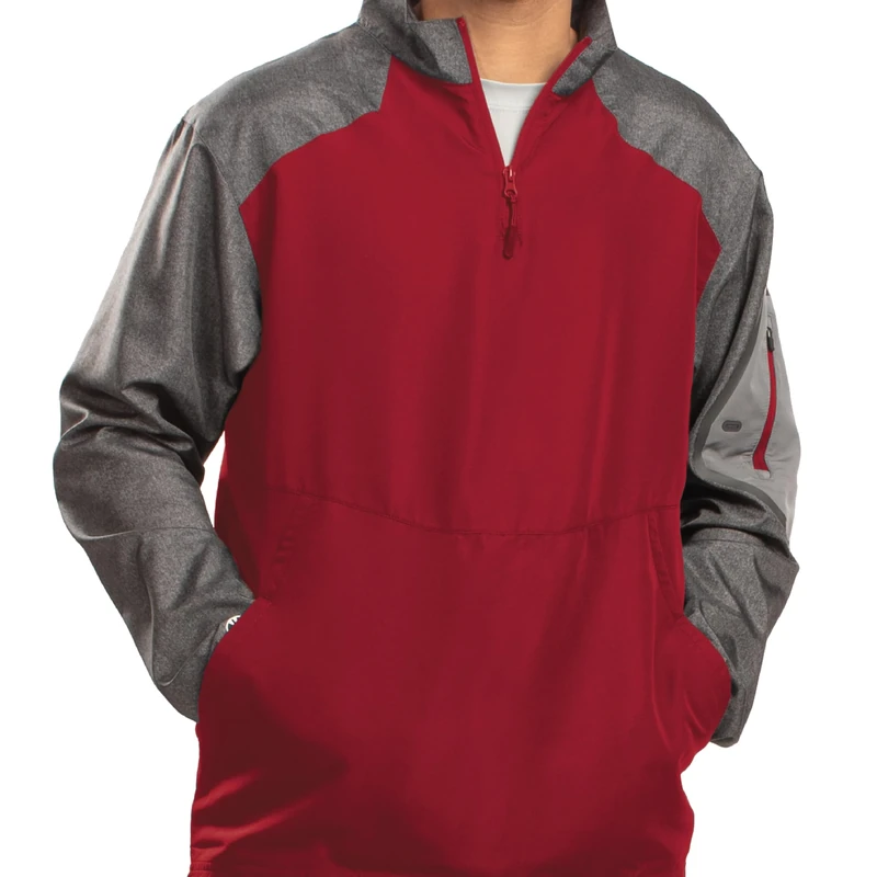 Holloway Men's Sportswear Raider Pullover Windbreaker. 229155 Carbon Print/Scarlet XL Shirt, Carbn PRT/Scarl