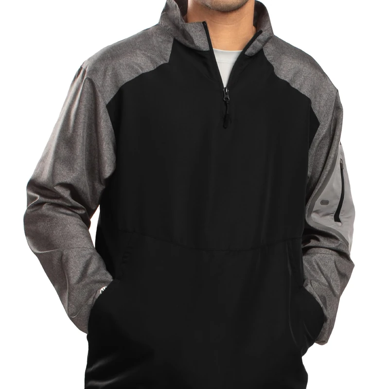Holloway Men's Adult Raider Pullover Shirt, Carbon PRT/Blck, XXL