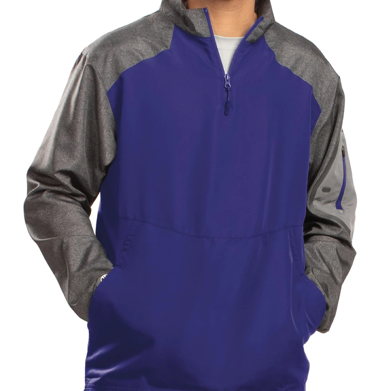 Holloway Men's Sportswear Raider Pullover Windbreaker. 229155 Carbon Print 2XL Shirt, Carbn PRT/Purpl, XXL