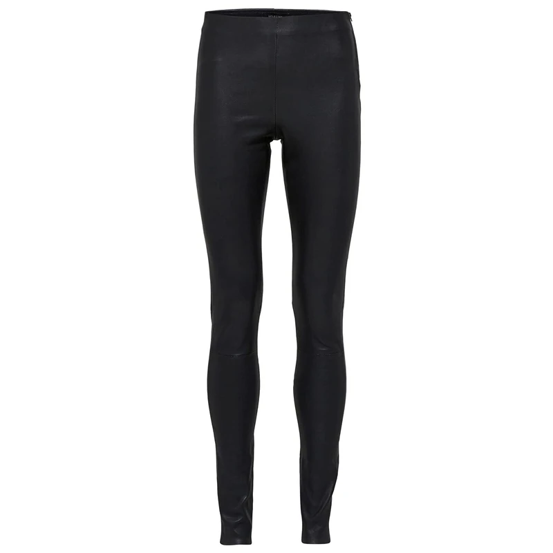SELECTED FEMME Women's SFSYLVIA Leather Leggings - Black 38