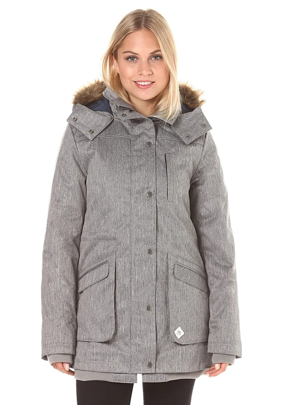 Vans Women's Cadet MTE Parka Hood, Grey Heather, Medium - Image 1
