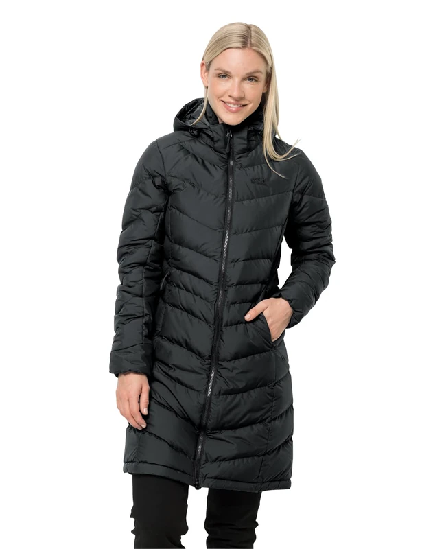 Jack Wolfskin Women's Selenium Down Jacket, Black, Medium - Image 1