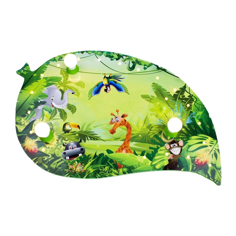 Elobra Ceiling Light Animals Leaf Wilderness | Great Wall Lamp or Ceiling Light for Children's Room, Jungle Lamp, Green, Leaf Design, Made in Germany, 73 x 47 x 6 cm - Image 1