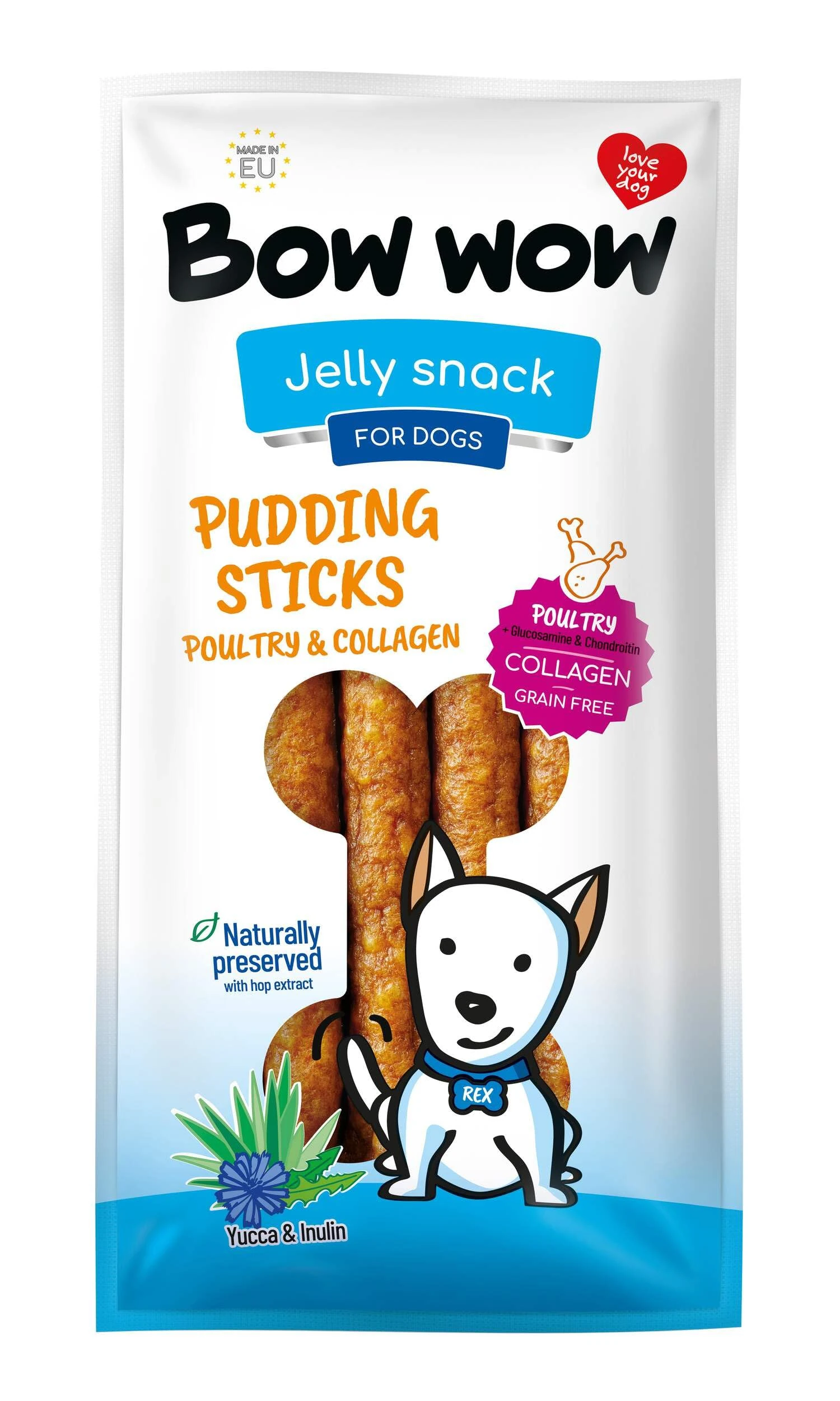 Bow Wow Treats Chix Pudding Sticks, 170 g, 6-Piece