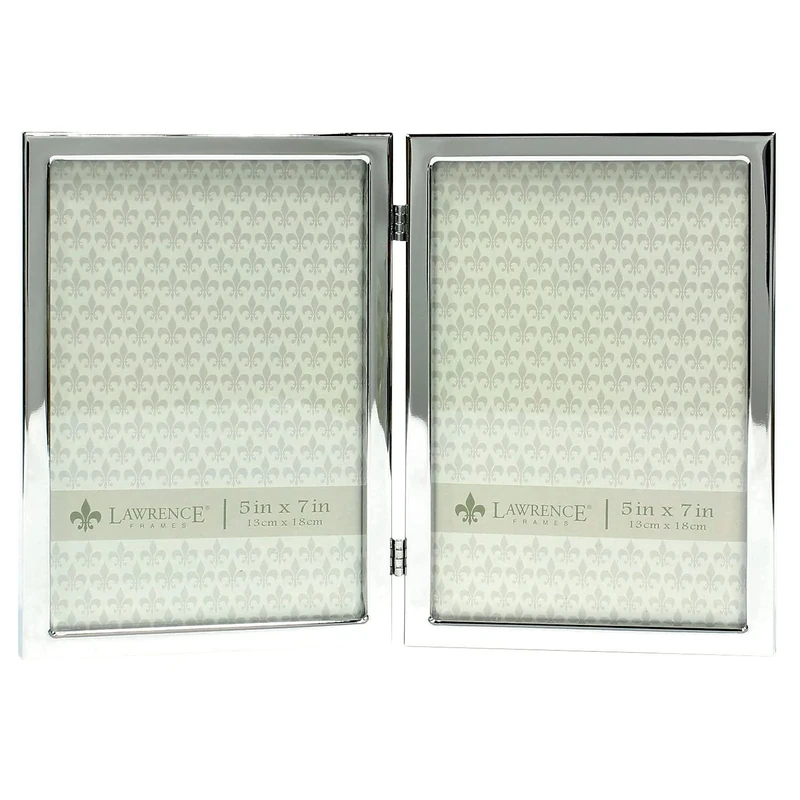 Lawrence Frames Metal Frame - Standard Design, Silver, 5x7 Double