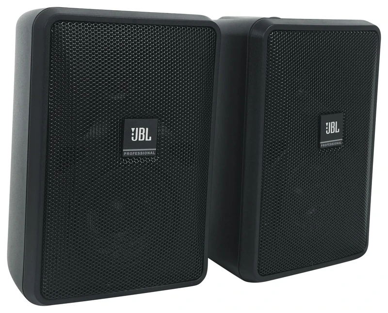 JBL Professional Control 23-1 Ultra-Compact Indoor/Outdoor Background/Foreground Speaker, Black, Sold as Pair