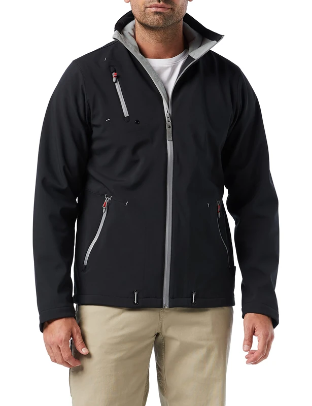 James Harvest Men's Snyder Softshell Jacket, Black, Small - Image 1