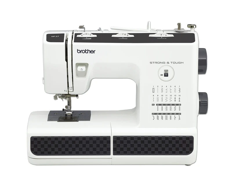 Brother HF27 Sewing Machine, Stainless Steel, Black/White, 44 x 20 x 33 cm
