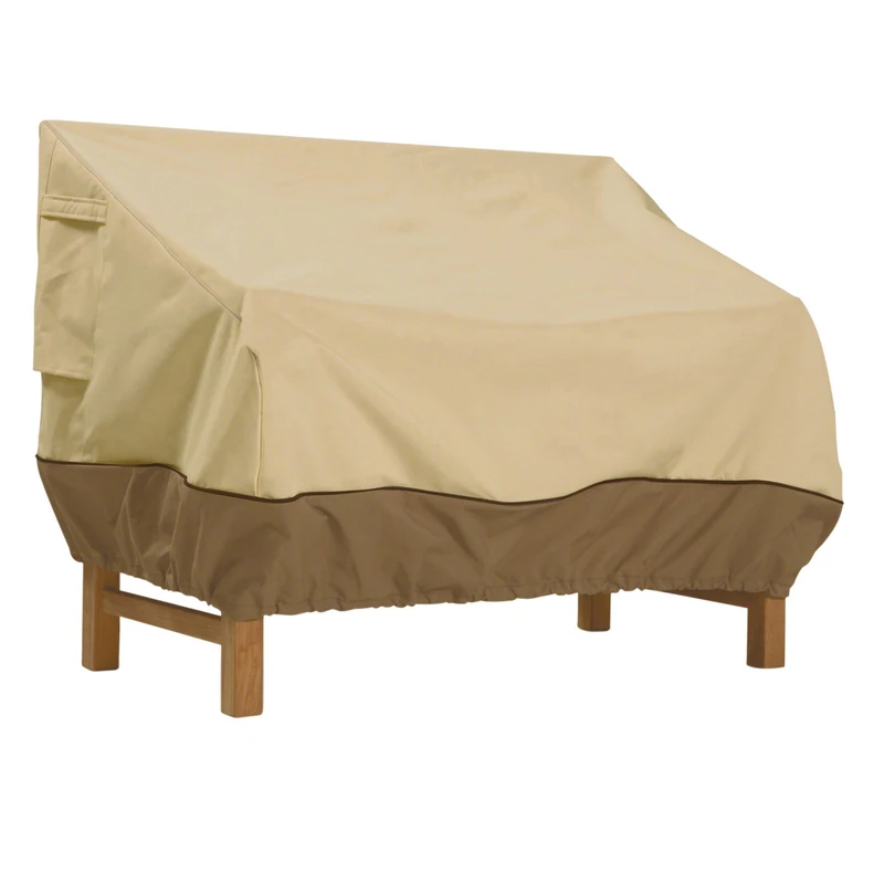 Classic Accessories 55-649-021501-00 Veranda Deep Seating Patio Loveseat Cover, Pebble, Small - Image 1