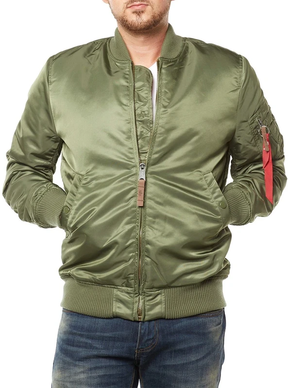 Alpha Industries Men's MA-1 VF 59 Long Bomber Jacket, Sage-Green, 3XL