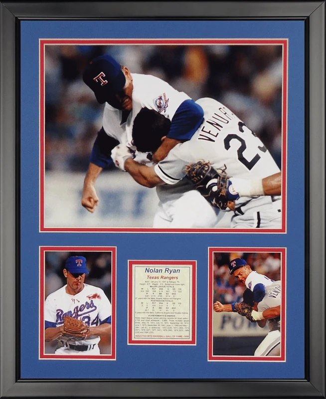 Legends Never Die Nolan Ryan Fight Framed Photo Collage, 16" x 20"
