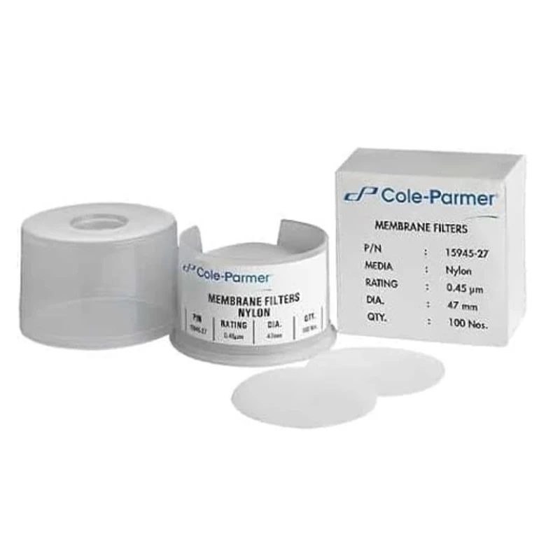 Cole-Parmer Essentials Nylon Membrane Filters; 0.45µm Pore, 47mm Dia, 100/Pk