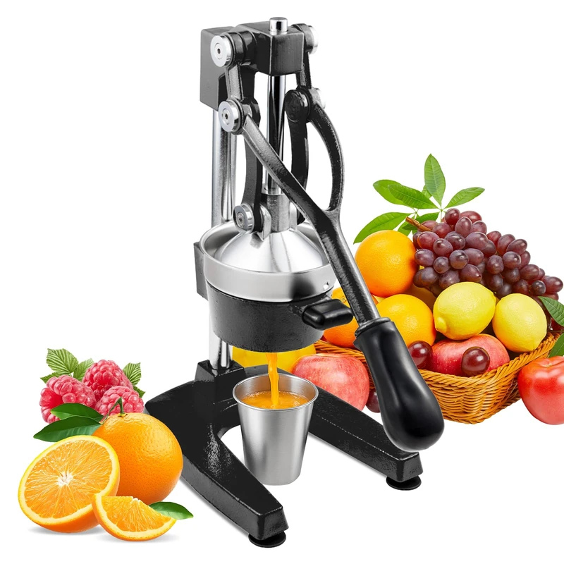 ROVSUN Commercial Grade Citrus Juicer - Juice Squeezer Citrus, Hand Press Manual Fruit Juicer Orange Lemon Pomegranate - Black - Image 1