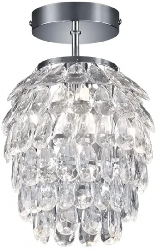 Reality Leuchten R60451006 Petty A++ to E Ceiling Light, Acrylic, E14, Chrome, 20 x 20 x 27 cm