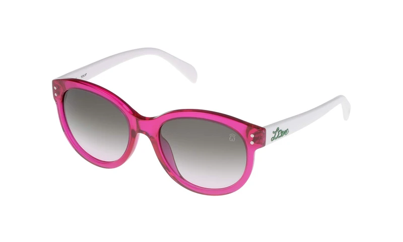 Tous Women's Sto870 Sunglasses, Grey (Shiny Transparent Fuchsia), One Size