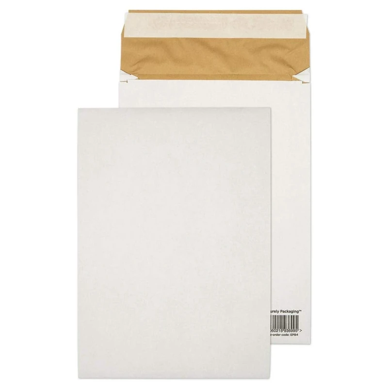 Vita Blake B4 Eco Cushion White 140gsm Plastic-Free Padded Expandable Envelopes (EPB4) Pack of 100, B4 350 x 250 x 50 mm