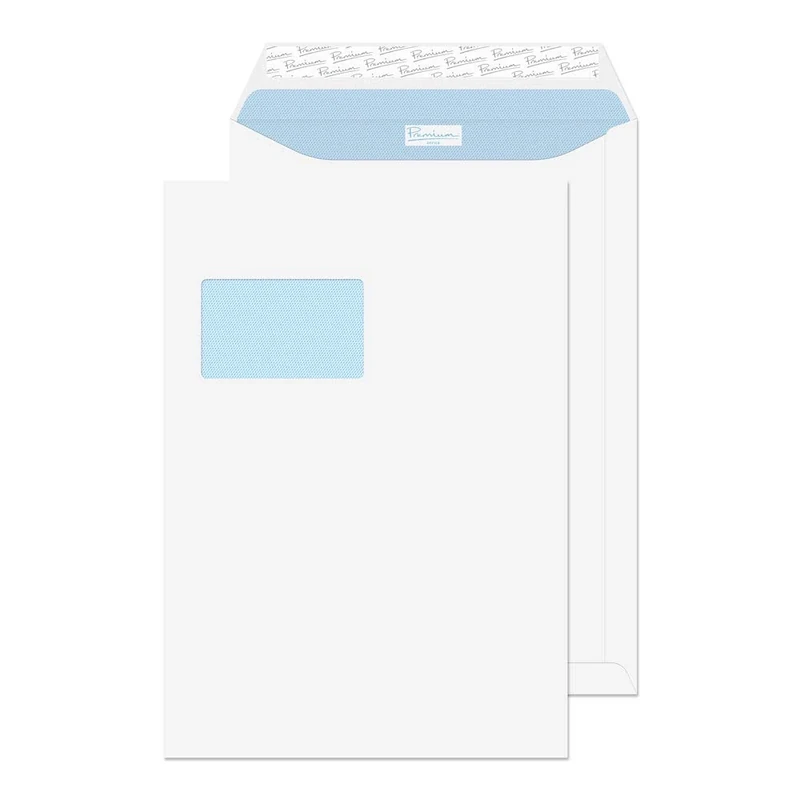 Blake Office C4 324 x 229 mm 120 GSM German Window Pocket Envelopes (36126DE) Ultra White Wove - Pack of 250