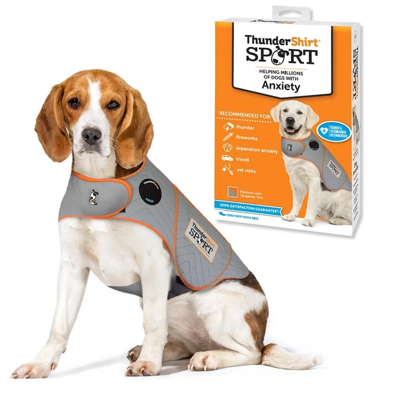 ThunderShirt for Dogs, Medium, Platinum Sport - Dog Anxiety Relief Calming Vest
