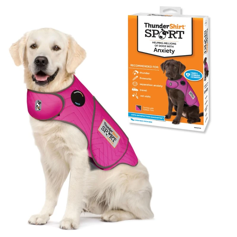 Thundershirt dogs Thundershirt Dog Anxiety Jacket, Fuchsia, XL UK