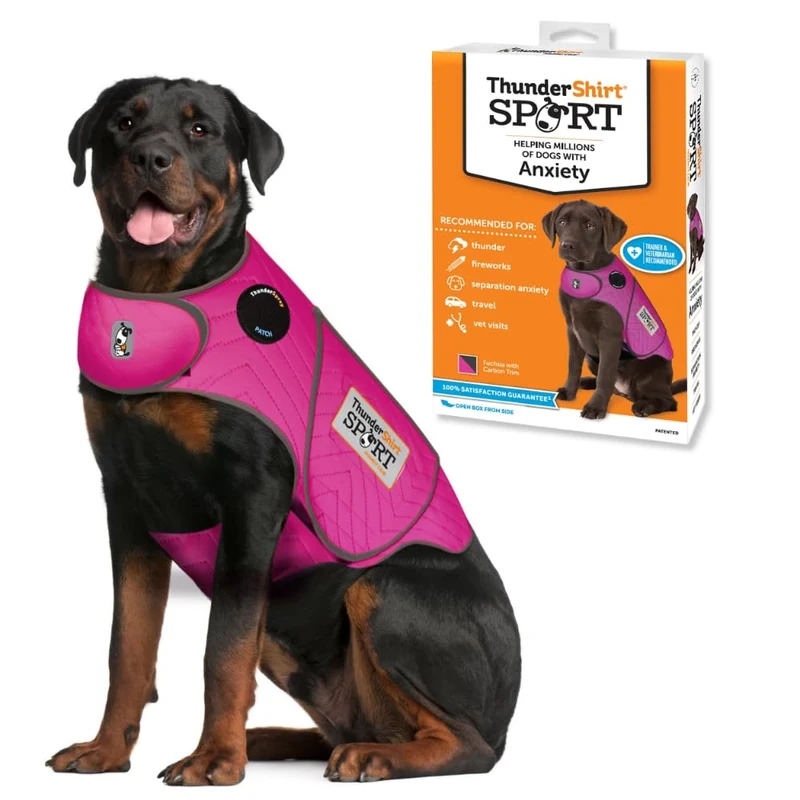 Thundershirt dogs clothing Thundershirt Dog Anxiety Jacket, Fuchsia, XXL US